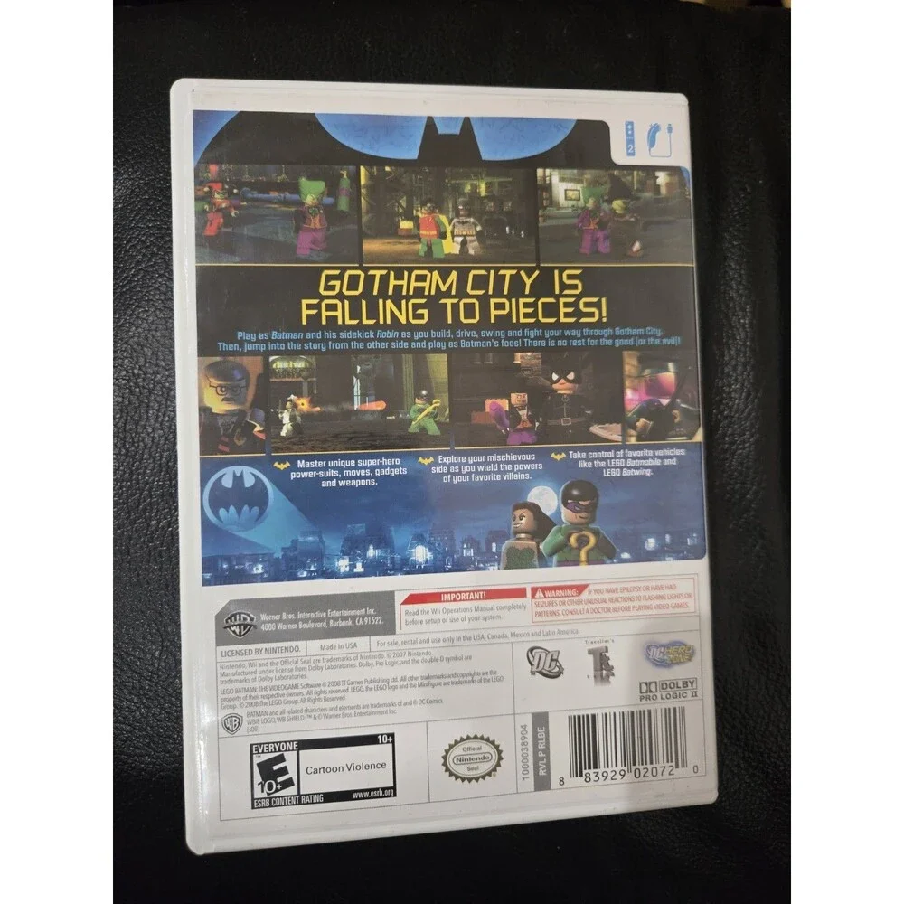 Warner Bros. LEGO Batman: The Videogame Nintendo Wii 2008 Tested - Case & Manual